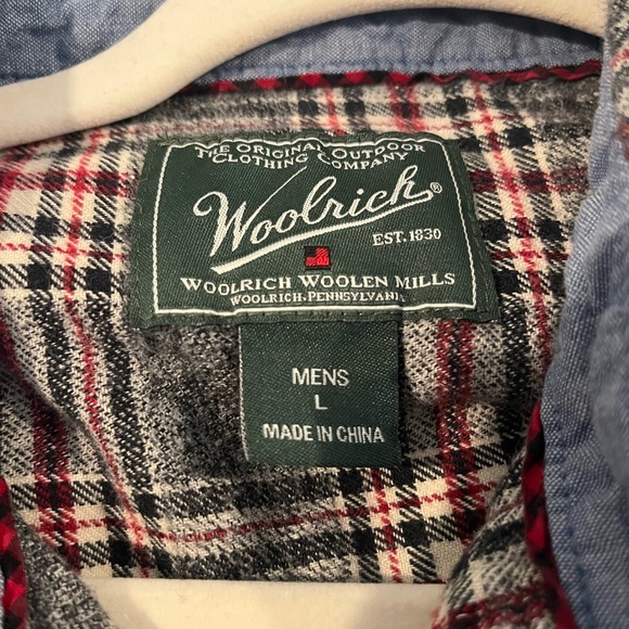 Woolrich shirt men’s large flannel button down outdoors - Picture 7 of 10